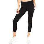 SHAZBRO Women High Waist Stretch Yoga Pants with Pockets Tummy Control Black Leggings Workout Running Stretchy Gym Leggings for Women Outdoor Leggings for Women UK