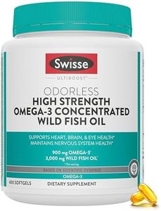Wild Fish Oil Omega 3 - EPA DHA Omega 3 Fish Oil Supplement - Helps Support Brain, Eye and Heart Health - High Strength 1500 mg - Odorless & Burpless - 400 Softgel Capsules