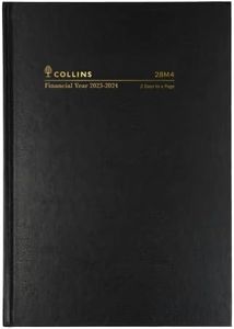 Collins 2023-24 Financial Year Diary 2 Days to a Page, Size A5, Black