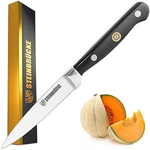 Gioventù Paring Knife 4 inch - Small Kitchen Knife Forged from German Stainless Steel 5Cr15Mov (HRC58), Full Tang, Sharp Paring Knife for Cutting, Peeling, Slicing Fruits and Vegetables
