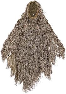 AUSCAMOTEK Ghillie Suit Poncho for Men Youth – Gilly Suit Cloak for Hunting Birdwatching Paintball Halloween –Desert Camouflage