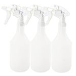 Clay Roberts Water Spray Bottles, Mist and Jet Settings, Pack of 3, White, 750ml, Measuring Gauge, White Spray Bottles, Cleaning, Gardening, Spray Bottles, Water Spray, Spray Bottles for Cleaning