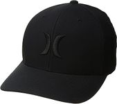 Hurley Men's H20 Dri One & Only Flexfit Baseball Cap, Black/Black, Large-X-Large