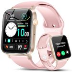 Smart Watch for Women (Fitness Tracker 110+ Sport Modes) Bluetooth Call, Heart Rate/SpO2/Temperature/Blood Pressure/Sleep Monitor IP68 Waterproof Notification Reminder 1.85" HD Touch Screen (Gold)