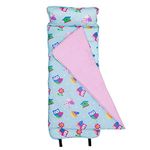 Wildkin Original Nap Mat, Olive Kids by Children's Original Nap Mat with Built in Blanket and Pillowcase, Pillow Insert Included, Premium Cotton and Microfiber Blend, Children Ages 3-7 years - Birdie