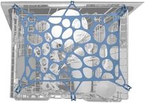 REVEX Silicone Dishwasher Net,Dishwasher Basket for Baby Items, Dishwasher Basket Net with 6 Adjustable Hooks, Dishwasher Mesh to Cover Baby Bottle Dishwasher Basket.(Blue), 9.8"x14.5"