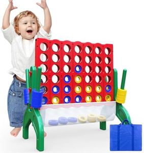 Aywewii 1.9 Feet Giant 4-to-Score Connect Game Set for Kids and Adults 4-in-A-Row Jumbo Yard Game Large Outdoor Toys Big Family Games Birthday Gifts for Toddler Boys Girls Ages 3+ Year Old
