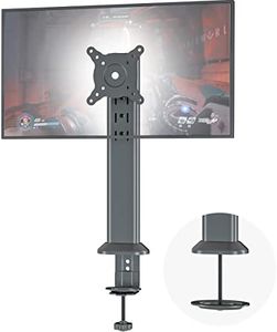 HEMUDU Single Desk Monitor Arm Mount Stand Fit for 13 inch to 34 inch Flat Curved Computer Screen with Swivel, Height Adjustable, Rotation,Holds up to 35KG, Black…