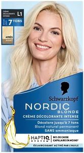 Nordic Blonde L1 - Crème Décolorante Intense - Anti Reflets-jaunes - Technologie Anti-casse - Décolore Jusqu'à 7 Tons - Sans Ammoniaque - L1