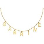 Flowshey Custom Name Necklace Personalized Gifts Plated 18K Gold Nameplate Customized Jewelry for Women