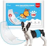 Dog Diaper Liners for Dog Diapers Male and Female 100ct Super Absorption Disposable Booster Pads for Most Reusable Pet Belly Bands, Washable Puppy Diaper Wraps