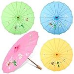 4Pcs Oiled Paper Umbrella Chinese C