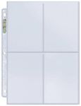 25 (Twenty Five Pages) - Ultra Pro 4-Pocket Coupon Pages (3.5 X 5 inches, top load pockets)