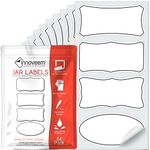 64 Waterproof Labels for Jars – 8 x 4cm Premium Quality Jar Labels Self Adhesive, Removable Labels Stickers for Jars, Jam Jar Labels, Blank Labels, Bottle Labels, Storage Labels & More by Innoveem