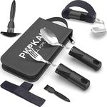 PKPKAUT Adaptive Utensils for Parkinsons Patients Elderly, Weighted Utensils for Hand Tremors, Parkinsons Eating Utensils for Disabled People, Weighted Silverware for Hand Tremors Arthritic Hands