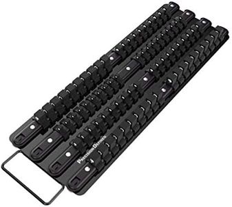 Precision Defined Portable Tool Socket Organizer Tray, 80 Sockets, 1/4-Inch x 20 Clips, 3/8-Inch x 30 Clips, 1/2-Inch x 30 Clips (Black)