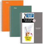 Five Star Spiral Notebooks, 2 Subje