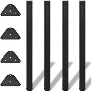 vidaXL 4X Adjustable Table Legs Black 870mm Furniture Accessory Spare Trestles