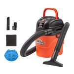 Armor All 1.5-Gallon 2 Peak HP Vac-Mate Wet/Dry Vacuum, AA155, Orange