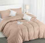 Utopia Bedding King Size Duvet Cover - Soft Microfibre Polyester Duvet Cover Set with Pillow cases - Bedding Quilt Cover Set (Beige)