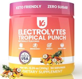 Keppi Keto Electrolytes Powder - No Sugar or Carbs - Advanced Hydration Electrolyte Supplement, Boost Energy Without Sugar (Tropical Punch, 12 Ounce (Pack of 1))