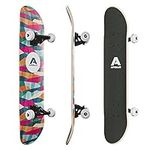 Apollo Skateboards for Adults Teens and Kids - 31 inch Complete Skateboard for Beginners, Intermediate and Pros. Double Kick Skate Board with 7-Layer Hand-Picked Northwood Maple - Mosaik