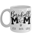 Personalized Baseball Mom Coffee Mu