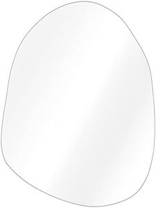 Navaris Espejo de Pared Original - Espejo Decorativo sin Marco con Forma Ondulada - Decoración para baño Dormitorio Pasillo recibidor - 75 x 55 cm