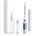IONIC KISS IONPA DM White Compact Ionic Power Electric Toothbrush with Travel Cap, Brushing Timer, 2 Modes, 2 Soft Extended Filament Brush Heads Made in Japan You, Outdoor Camping DM-011PW