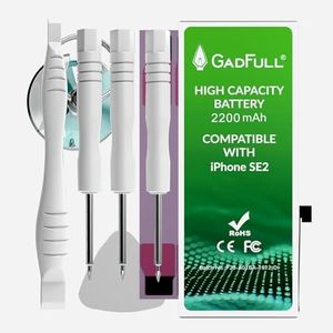 GadFull Batteria ad Alta capacità Compatibile con iPhone SE 2 | 2024 Data di Produzione | incl. Set di Riparazione Manuale & Kit Strumenti Profi | Nuova Batteria Cellulare Extra