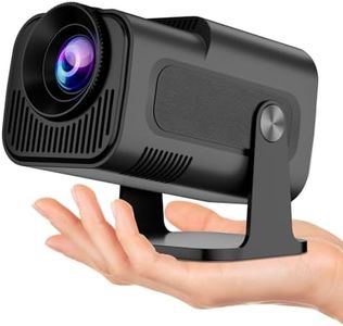 BIGASUO Hy320 Mini Portable Projector-5G WiFi 6,Bluetooth 5.0 and Android 11,Support 4K and 1080P Full Hd,12,000 Lumens,Led Projector with 4D/4P Auto Correction,180° Rotation,Electronic Zoom (BGP27)