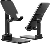 Florican Height/Angle Adjustable Stand for All Mobiles, iPads and Tablets Upto 10" | Super Sturdy, Metal Base, Anti-Slip, Scratch Resistant, Portable Mobile, iPad Holder