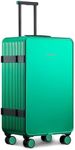 TUPLUS Aluminum Suitcase Hard Shell Luggage Hold Check in Travel Case with 4 Spinner Wheels, Quick S Plus,26",Green