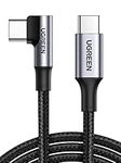 UGREEN USB C to USB C Cable 100W, Right Angle USB Type C Charging Cable 90 Degree PD Fast Charging Cord for iPhone 15 Pro, MacBook Pro Air, iPad Pro, XPS 17, Galaxy S24, PS5 Controller, 10 Feet