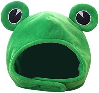 Abbraccia Plush Frog Hat Cap Frog Ears Costume Halloween Animal Hats Cosplay Party Costume Accessories for Kids Adults