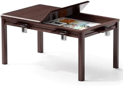 Lrduarsc DND Table for Immersive RPG Sessions & Dining - Multi Game Table for Adults w/Removable Top & Anti-Slip Surface - Board Game Table with 4-6 Player Capacity for Game Nights (Rectangle)
