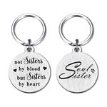 Yobent Soul Sister Gifts for Women, Friendship Keychains for Women, Not Sisters By Blood But Sister By Heart