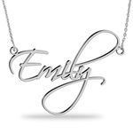 Personalized Name Necklace in 925 Sterling Silver -Custom Name Necklace with Any Name (Sterling Siler)