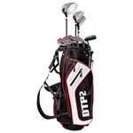 Club Champ DTP2 Men's 12 Piece Golf Clubs Sets Package, Black/Red