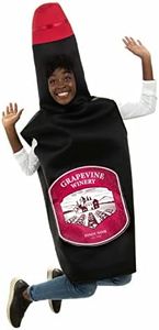 Sweet Red Wine Bottle Halloween Costume - One-Size Unisex Adult Beverage Outfit