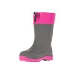 Kamik Girl's Snobuster1 Rain Boot, Charcoal Magenta Chm, 1/1.5 UK
