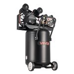 VEVOR 20-Gallon Air Compressor, 2HP 6.5SCFM at 90PSI, Max 135PSI Pressure Oil-Lubricated Air Compressor Tank, Portable on Wheels for Auto Repair, Tire Inflation, Spray Painting, Woodwork Nailing, 120V