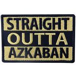 Tactical Straight Outta Azkaban Patch Military Badge Morale Aplique Embroidered Fastener Hook & Loop Emblem