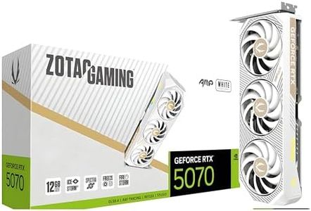 ZOTAC Gaming Geforce RTX 5070 AMP Graphics Card - White Edition | 12 GB | DLSS 4 | GDDR7 | 192 Bit | Icestorm 2.0 Advanced Cooling | Triple Fan | SFF Ready | Spectra RGB | ZT-B50700FQ-10P