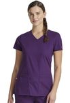 Dickies Women's EDS Signature Scrubs Jr. Fit V-Neck Top - Purple - XX-Large