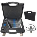 TR TOOLROCK 12pcs Flex Head Ratcheting Wrench Set, 8-19mm Metric Ratchet Combination Wrenches CRV Gear Ratcheting Wrench Wrench Set with Rugged Carrying Case