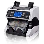 MUNBYN IMC01 Money Counter Machine Mixed Denomination Bill Counter, Total Value Serial Number Multi Currency 2 CIS/UV/MG/MT/IR Counterfeit Detection Cash Counter Bill Recognize for Small Business Bank