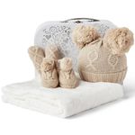 Unisex Baby Gift Set - Baby Gifts Newborn Unisex, Gender Reveal Gifts, New Baby Gifts, Baby Hamper - Gender Neutral Baby Gifts, Baby Essentials, Baby Shower Ideas Winter Collection - Beige