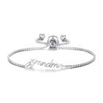 Philip Jones Silver Plated Grandma Bracelet Created with Zircondia® Crystals