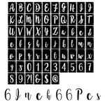 Letter Stencils 6 Inch Interlocking Stencil Kit Reusable Boutique Calligraphy Stencil Includes Upper and Lowercase Letters Numbers Symbol for Painting on Wood Wall Fabric Glass Paper